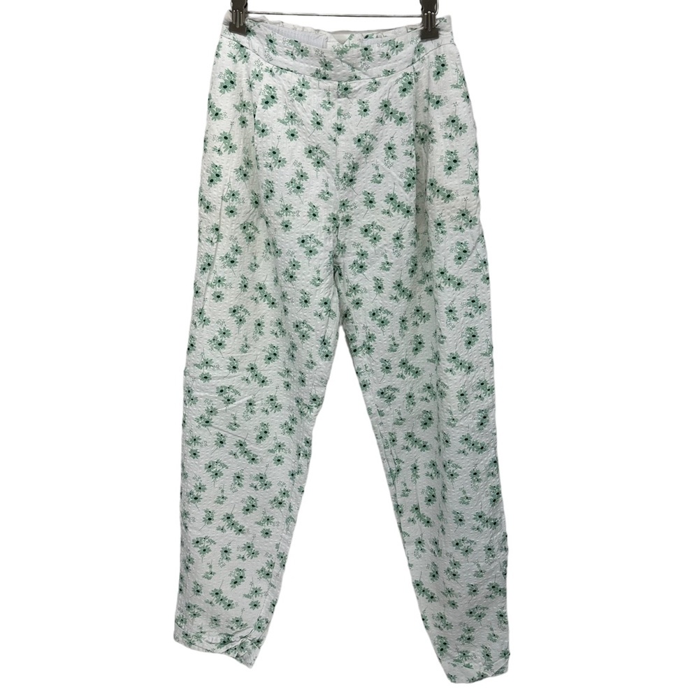 SHOWPO. Pants Size 6 Seersucker Flowers Stretch Back Cuffed Showpo High Waisted